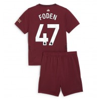 Camiseta Manchester City Phil Foden #47 Tercera Equipación Replica 2024-25 para niños mangas cortas (+ Pantalones cortos)